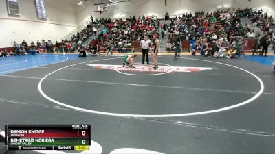 126 lbs Cons. Round 3 - Demetrius Noriega, Lander Valley vs Damion Knigge, Shoshoni