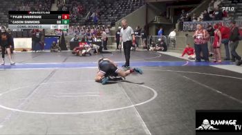 110 lbs Cons. Round 2 - Cason Simmons, De Soto Kids vs Tyler Overstake, Kansas YG