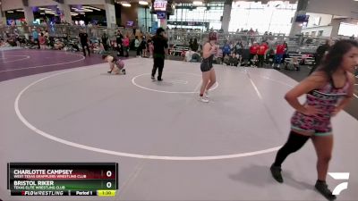 185 lbs Round 2 - Bristol Riker, Texas Elite Wrestling Club vs Charlotte Campsey, West Texas Grapplers Wrestling Club