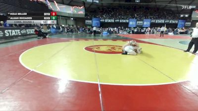 Boys 2A 157 lbs Cons. Round 2 - Alijah Rhoades, Rogers (Spokane) vs Kole Miller, Deer Park