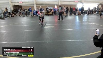 49 lbs Round 3 - Blake Poindexter, Reeths-puffer Elementary School vs Teagan Kool, Whittemore- Prescott Elementary