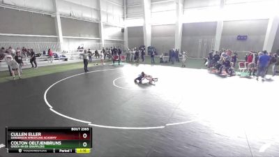 67 lbs Quarterfinal - Cullen Eller, Sanderson Wrestling Academy vs Colton Oeltjenbruns, Green River Grapplers