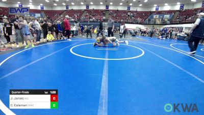 73 lbs Quarterfinal - Jaxsyn James, Norman Grappling Club vs Corban Coleman, D3 Wrestling Cluib