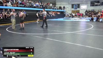 JV-8 lbs Round 1 - Lucas Jolley, West Delaware, Manchester vs Jeshua Botsford, Solon