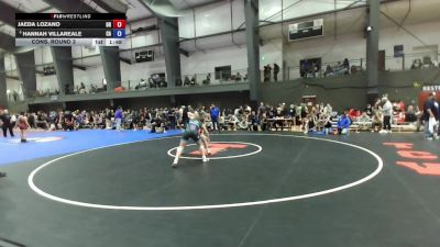 16U Girls FS - 125 lbs Cons. Round 3 - Jaeda Lozano, OR vs Hannah Villareale, CA