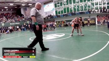 126 lbs Cons. Round 2 - Davey Bania, Padua Franciscan (Parma) vs D`mari Campbell, Firelands (Oberlin)