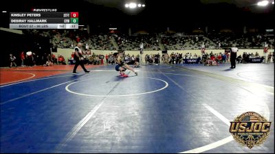 98 lbs Consi Of 8 #1 - Kinsley Peters, Standfast vs Desiray Hallmark, Coweta Tiger Wrestling