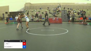 54 kg 7th Place - Larissa Kaz, Team Wisconsin vs Nadine Quijada, Team California