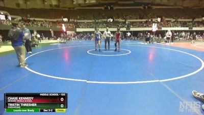 135 lbs Semifinal - Tristin Thresher, Chesapeake vs Chase Kennedy, Hickory Middle School