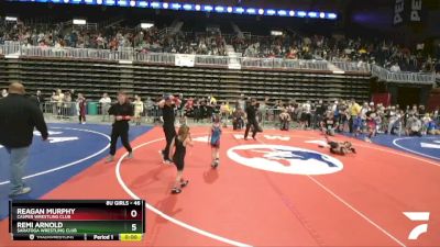 46 lbs Quarterfinal - Reagan Murphy, Casper Wrestling Club vs Remi Arnold, Saratoga Wrestling Club