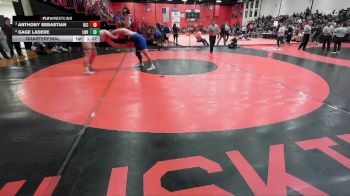 285 lbs Quarterfinal - Anthony Sebastian, Elmhusrt (IC CATHOLIC) vs Gage LaDere, Frankfort (LINCOLN-WAY EAST)