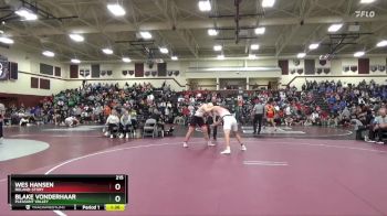 215 lbs Cons. Round 2 - Blake Vonderhaar, Pleasant Valley vs Wes Hansen, Roland-Story