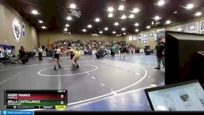 235 lbs Cons. Round 3 - Bella Castellanoz, Golden West vs Avery Manko, Cabrillo