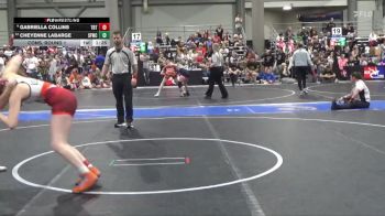 125 lbs Cons. Round 1 - Cheyenne LaBarge, St. Francis Wrestling Club vs Gabriella Collins, Topeka Blue Thunder