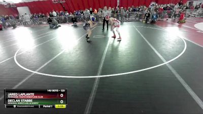 125 lbs Champ. Round 1 - Jared LaPlante, Pewaukee Youth Wrestling Club vs Declan Stabbe, Kenosha Wrestling Academy