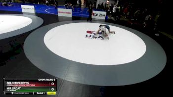 132 lbs Champ. Round 2 - Solomon Reyes, Madera High School Wrestling vs Mir Sadat, California