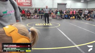 40-41 lbs Round 1 - Delaney Rangel, Powerhouse Wrestling Academy vs Violet Youmans, The Goat House Wrestling Club