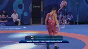70 kg 1/2 Final - Haji Karimov, Azerbaijan vs Mohamed Ahmed, Egypt
