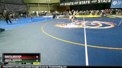 74 lbs Semifinal - Abigail Mahoney, COBRA ALL-STARS vs Dakota Brocker, Piranha Wrestling Club