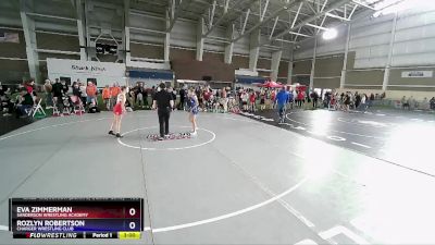 105 lbs Quarterfinal - Eva Zimmerman, Sanderson Wrestling Academy vs Rozlyn Robertson, Charger Wrestling Club