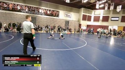 67 lbs Cons. Round 1 - Daxx Jackson, Carbon Raptors vs Ryan Merrill, Eagle Mountain