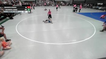 43-47 lbs Cons. Round 1 - Maverick Jones, Bismarck-Henning Youth Wrestli vs Beaudyn Steury, Warrior RTC