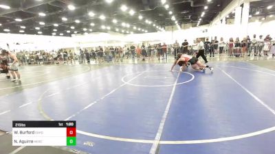 215 lbs Quarterfinal - Wes Burford, Oakdale, Wrestling vs Nathan Aguirre, Mercenary