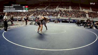 285-D4 5th Place Match - Isaiah Cook, Morenci High School vs Travis Larson, Willcox High School