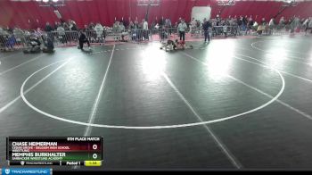 100 lbs 5th Place Match - Chase Heimerman, Cedar Grove - Belgium High School Wrestling vs Memphis Burkhalter, Sarbacker Wrestling Academy