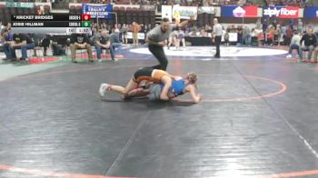 G - 100 lbs Champ. Round 2 - Kricket Bridges, Lincoln County (Eureka) (Girls) vs Josie Hillman, Corvallis (Girls)