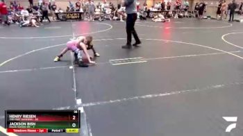 65 lbs Semis & 1st Wrestleback (8 Team) - Henry Riesen, The Fort Hammers vs Jackson Bish, Ragin Raisins WC