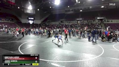 67 lbs Cons. Round 3 - Greylen Lopez, San Luis Valley Wrestling Club vs Aiden Garcia, Montana