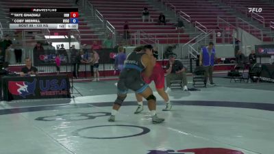 125 kg Cons. Semis - Taye Ghadiali, Cliff Keen WC vs Coby Merrill, NYAC