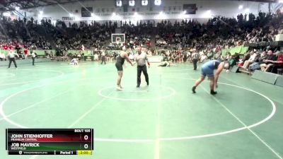 285 lbs Champ. Round 1 - Job Mavrick, Westfield vs John Stienhoffer, Franklin Central