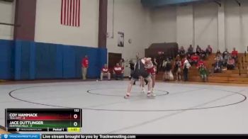 132 lbs Finals (2 Team) - Coy Hammack, Tell City vs Jace Duttlinger, Heritage Hills