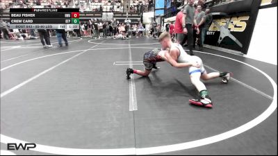 85-90 lbs Rr Rnd 3 - Beau Fisher, HURRICANE WRESTLING ACADEMY vs Crew Card, Tulsa Blue T Panthers