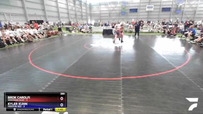 285 lbs 4th Wrestleback (16 Team) - Brok Carolfi, Wisconsin Blue vs Kyler Kuhn, Missouri Red