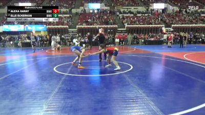 114 lbs Cons. Round 2 - Elle Eckerson, Butte Wrestling Club vs Alexa Garay, Crzy MT Crushers