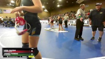 140 lbs Semifinal - Andrea Moreno, Mt. Whitney vs April Macedo, Madera South