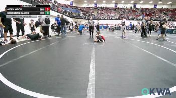 46 lbs Consi Of 16 #2 - Aiden Wood, Southmoore SaberCats Wrestling vs Sebastian Ramos, Huskey Wrestling Club