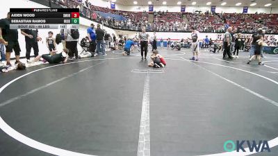 46 lbs Consi Of 16 #2 - Aiden Wood, Southmoore SaberCats Wrestling vs Sebastian Ramos, Huskey Wrestling Club