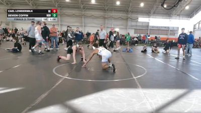 132 lbs Finals (2 Team) - Cael Lowdermilk, Warner Elite vs Devion Coffin, West Geauga Wolverines
