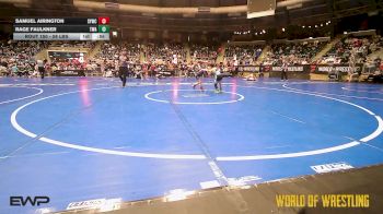 58 lbs Consi Of 16 #2 - Samuel Airington, Saints Youth Wrestling Club vs Rage Faulkner, Thoroughbred Wrestling Academy