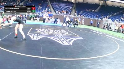 Girls-120 lbs Cons. Semi - Ella Otter, Carleton Airport (Girls) vs Kayden Tinkey, Leslie (Girls)