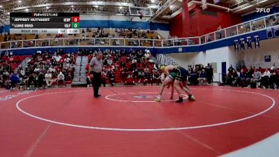 144 lbs 1st Place Match - Luke Reid, Valparaiso vs Jeffrey Huyvaert, New Prairie