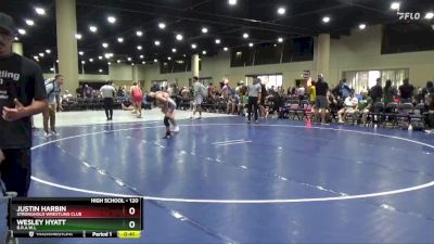 120 lbs Cons. Round 4 - Justin Harbin, Stronghold Wrestling Club vs Wesley Hyatt, B.R.A.W.L