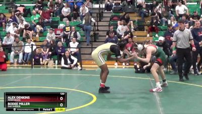 120 lbs Champ. Round 3 - Bodee Miller, OAK HARBOR vs Alex Denkins, PERRYSBURG