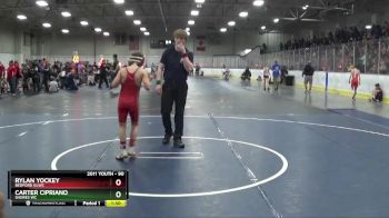 90 lbs Champ. Round 1 - Rylan Yockey, Bedford GLWC vs Carter Cipriano, Shores WC