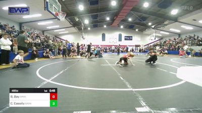 46 lbs Round Of 16 - Baylor Bay, Sperry Wrestling Club vs Caulyer Cassity, Barnsdall Youth Wrestling