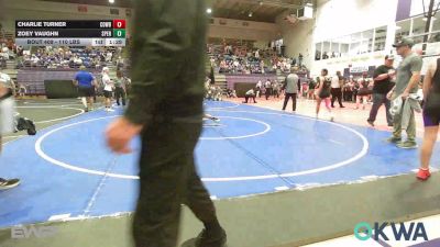 110 lbs Rr Rnd 1 - Charlie Turner, Cowboy Wrestling Club vs Zoey Vaughn, Sperry Wrestling Club